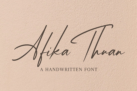 Afika Thuan: A Romantic Script Font for Editorial Design