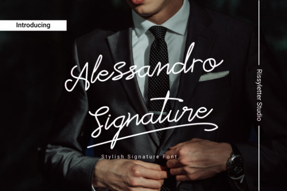 Alessandro Signature: A Delicate Script Font for Editorial Elegance