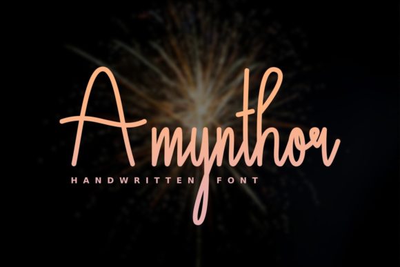 Amynthor: A Delicate Script Font for Editorial Design
