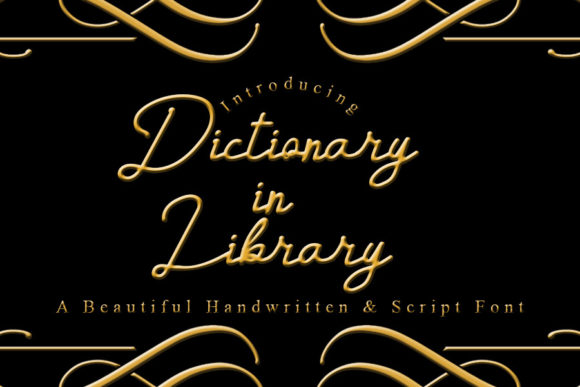 Dictionary in Library: A Timeless Script Font for Editorial Design