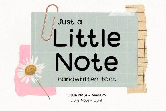 Little Note: A Script Handwritten Font for Creative Crafters and Product Makers