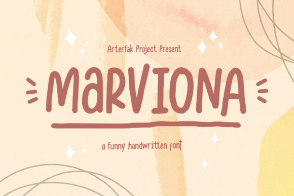 Marviona: A Script Handwritten Font for Editorial Design and Branding