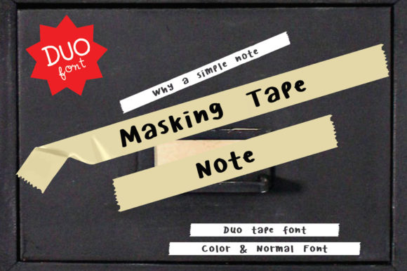 Masking Tape Note: A Timeless Script Font for Creative Makers