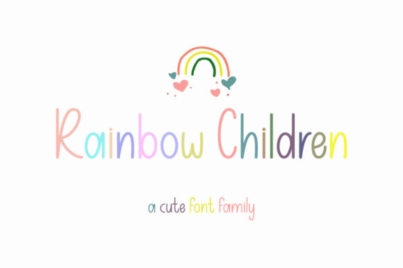 Rainbow Children Font for Editorial Design and Creative Layouts