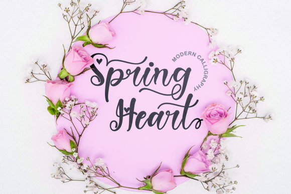 Spring Heart: A Sweet Script Font for Branding and Design