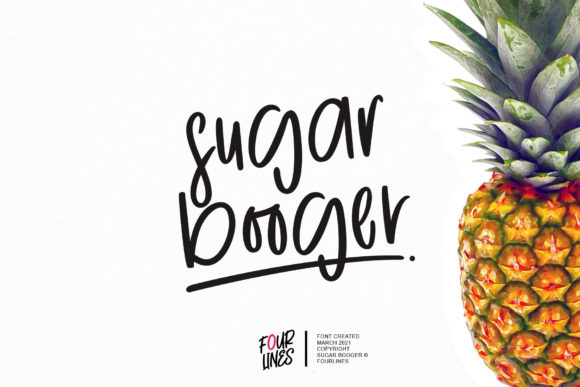 Sugar Booger: A Handwritten Font for Editorial Design and Creative Expression