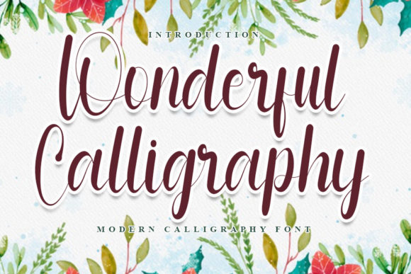 Wonderful Calligraphy: A Script Handwritten Font for Creative Crafters